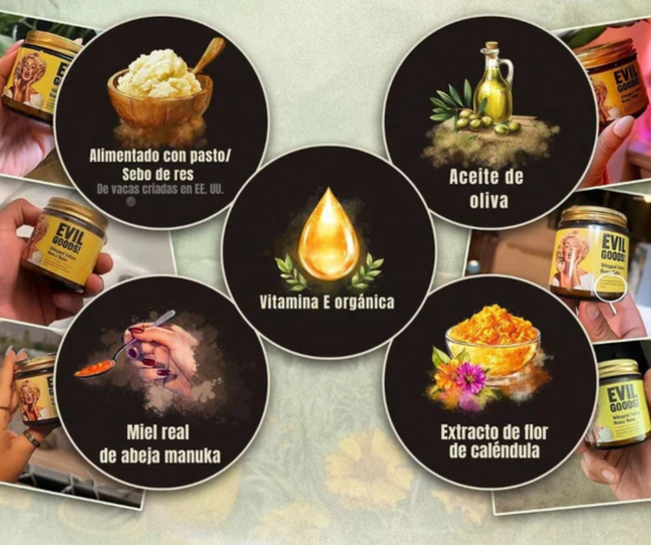 EVIL GOODS: Bálsamo de Sebo de Res y Miel de Manuka 🧴✨